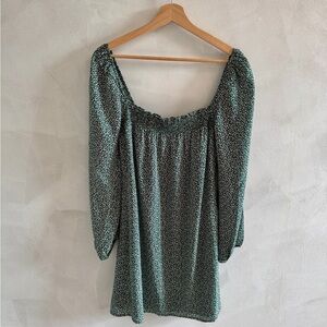 Abercrombie & Fitch - Green & White Floral Mini Dress - Size M